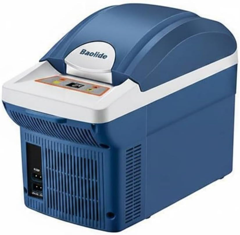 Réfrigérateur Voiture, Glacière Électrique, Mini Congélateur Compresseur | Double Alimentation Glacière Et Compact Réfrigérateur Portable Pour Camping, 8 Litres, Modèle Numérique 12V/24V/220V