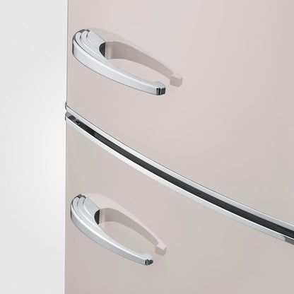 Réfrigérateur Congélateur Combiné Total Nofrost, Pose Libre, Largeur 60 Cm, 315 L, Classe E, Veggibox Inclus, Rétro, Crème, RKG 8999
