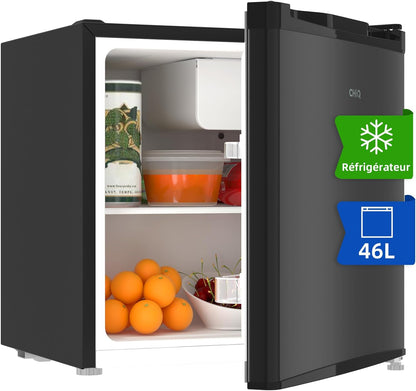 Mini Réfrigérateur 46L, 47X44,7 Cm, Réfrigérateur De Table Avec Porte-Bouteilles, Thermostat Réglable, Faible Bruit, Pour Chambre, Cuisine, Salon Foncé 2023