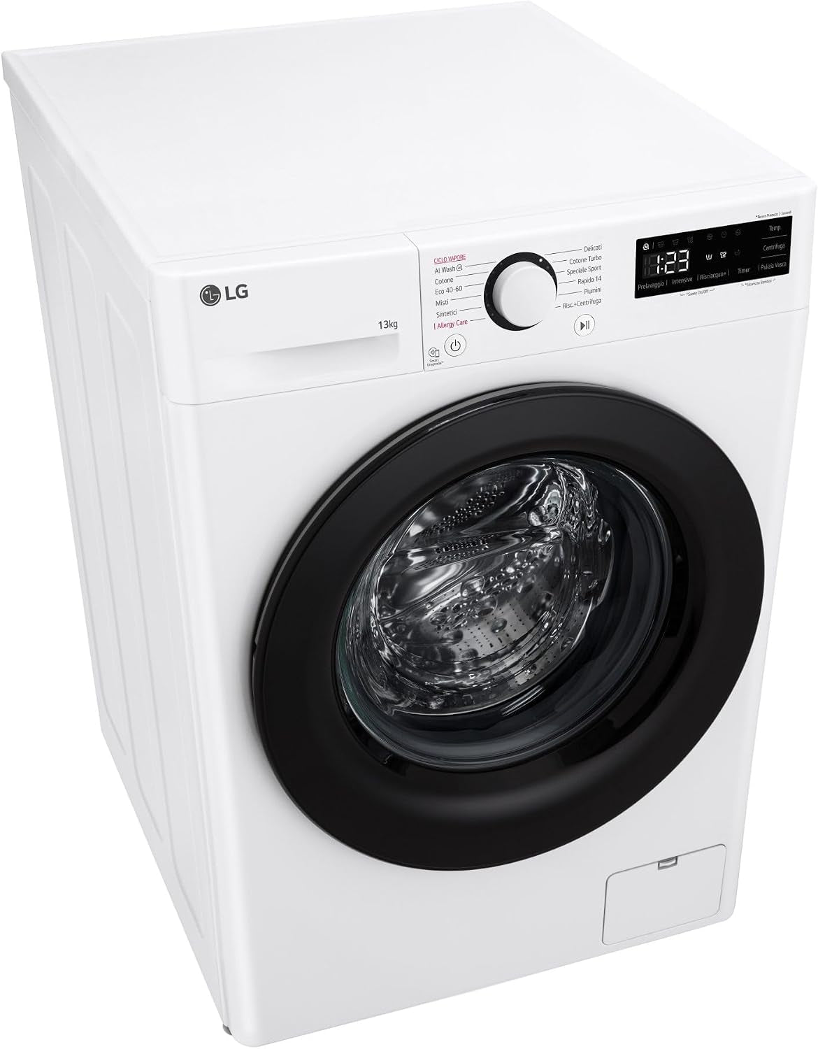 AI DD F4R3013NSWB Machine À Laver Classe a -10%, Charge Avant Série R3, Machine À Laver 13Kg, 1400 Tours, Aiwash, Lavage À La Vapeur, Moteur Direct Drive, Smart Diagnosis, Comptoir, Blanc