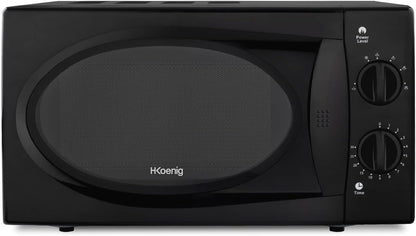 Micro-Ondes Compact 20L VIO6B Noir, Puissant 700W, Plateau Tournant 24,5Cm, Multifonction 5 Niveaux De Chauffe Et Fonction Décongélation, Minuterie Jusqu'À 30Min, Rapide, Plan De Travail