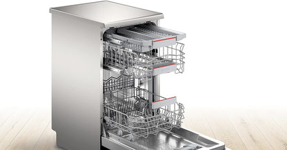 Elettrodomestici SPS4EMI28E Serie 4, Lave-Vaisselle Pose Libre, 45 Cm, Couleur Acier Inoxydable