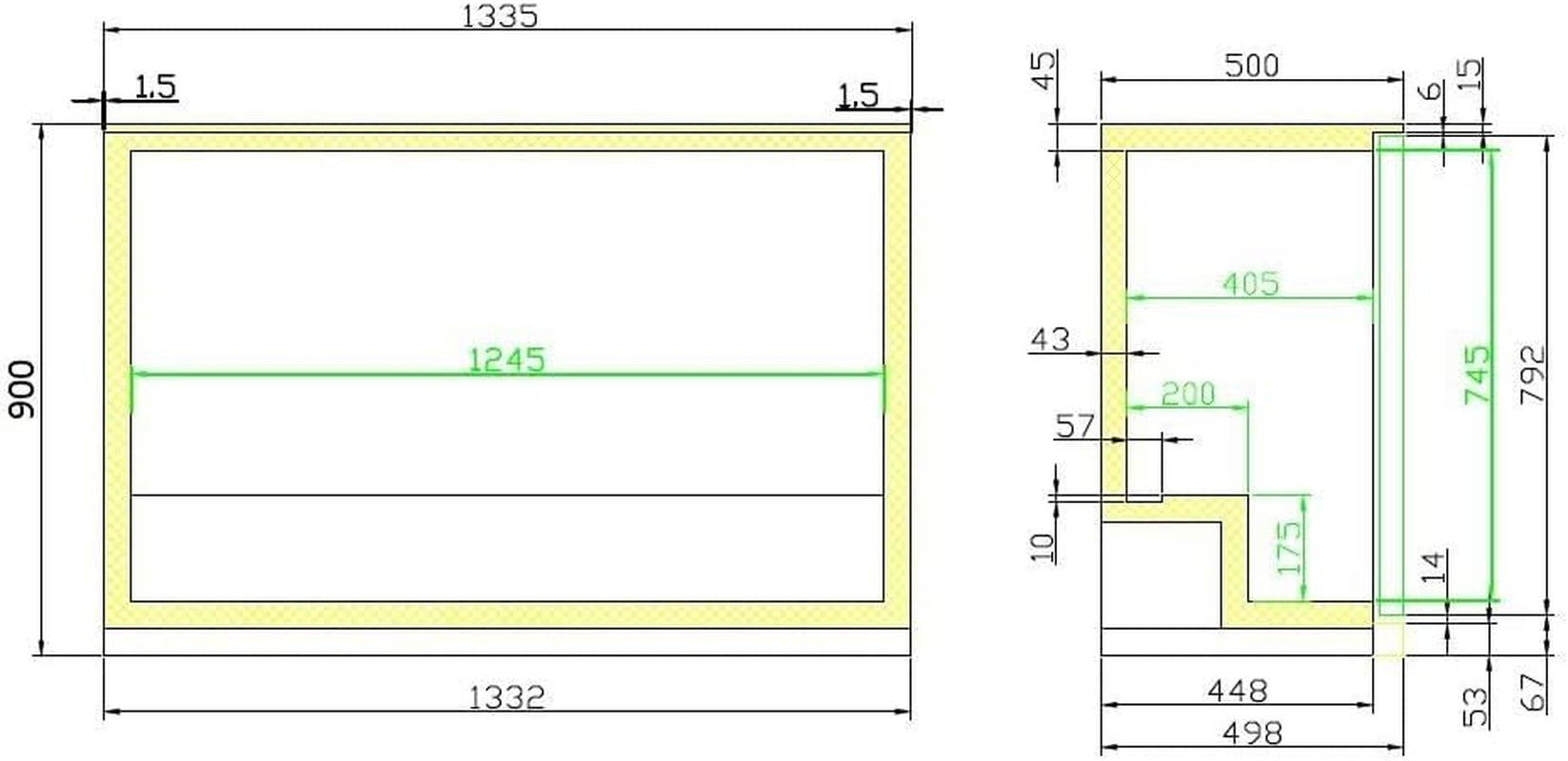 Arrière-Bar Réfrigéré 3 Portes Vitrées 298 Litres - Combisteel - R600Agepoedercoat Staal3 Portes298Vitrée/Coulissante