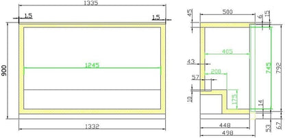 Arrière-Bar Réfrigéré 3 Portes Vitrées 298 Litres - Combisteel - R600Agepoedercoat Staal3 Portes298Vitrée/Coulissante