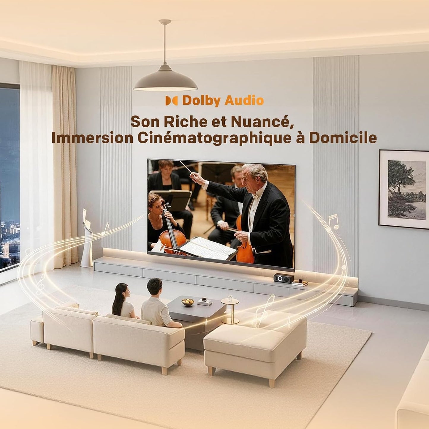 40 Pouces (100 Cm) Smart TV FHD Television LED, QLED, HDR 10 Dolby Audio Bluetooth 5,1 Tuner DVB-T/T2/C/S/S2 CI+ Low Blue Light, 1.5GB (40CTQH38Z, 2026 Nouveau Modèle)