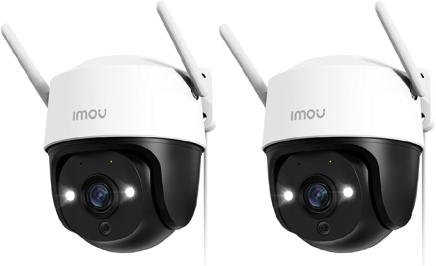 3K(5MP) Lot De 2 Caméras Surveillance Wifi Extérieure 360° | Vision Nocturne Couleur 30M, Détection De Personne/Véhicule, Suivi Intelligent, IP66, Wifi 2.4Ghz/Wifi 6,Audio Bidirectionnel