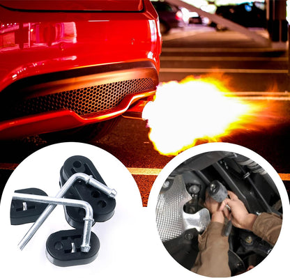 Lot De 6 Supports Isolants En Caoutchouc Pour Pot D'Échappement De Voiture Avec Tiges De Suspension D'Échappement Universelles À Souder À 90° (2 Trous, 4 Trous, Diamètre Du Trou 1,19 Cm)