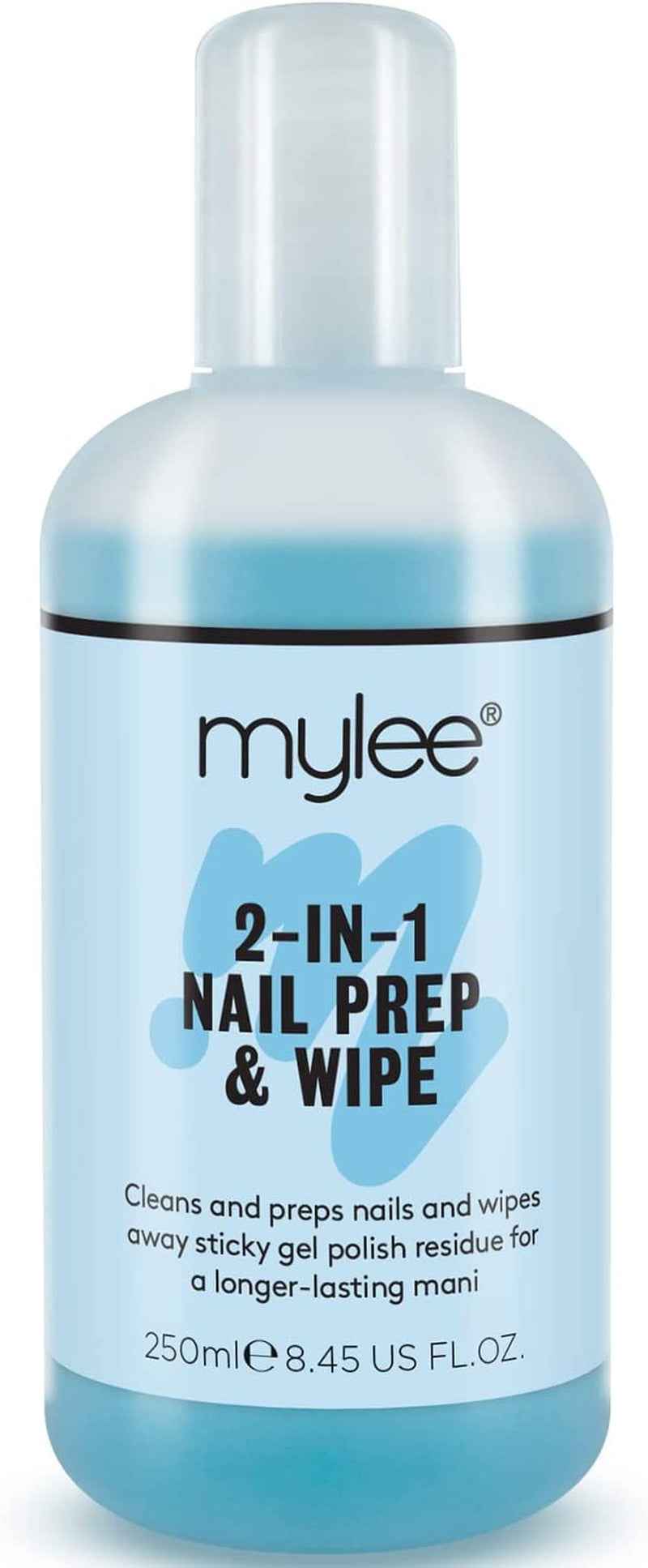 Prep + Wipe Nettoyant De Résidus De Vernis Semi-Permanent 250 Ml, Préparation & Après-Soin, Cleaner Dégraissant Vernis Gel UV LED, Multi-Usage Pour Assainir L'Ongle & Éliminer Le Collant | Base De Vernis Gel UV/LED Pour Manucure, Préparation Et Après-Soin