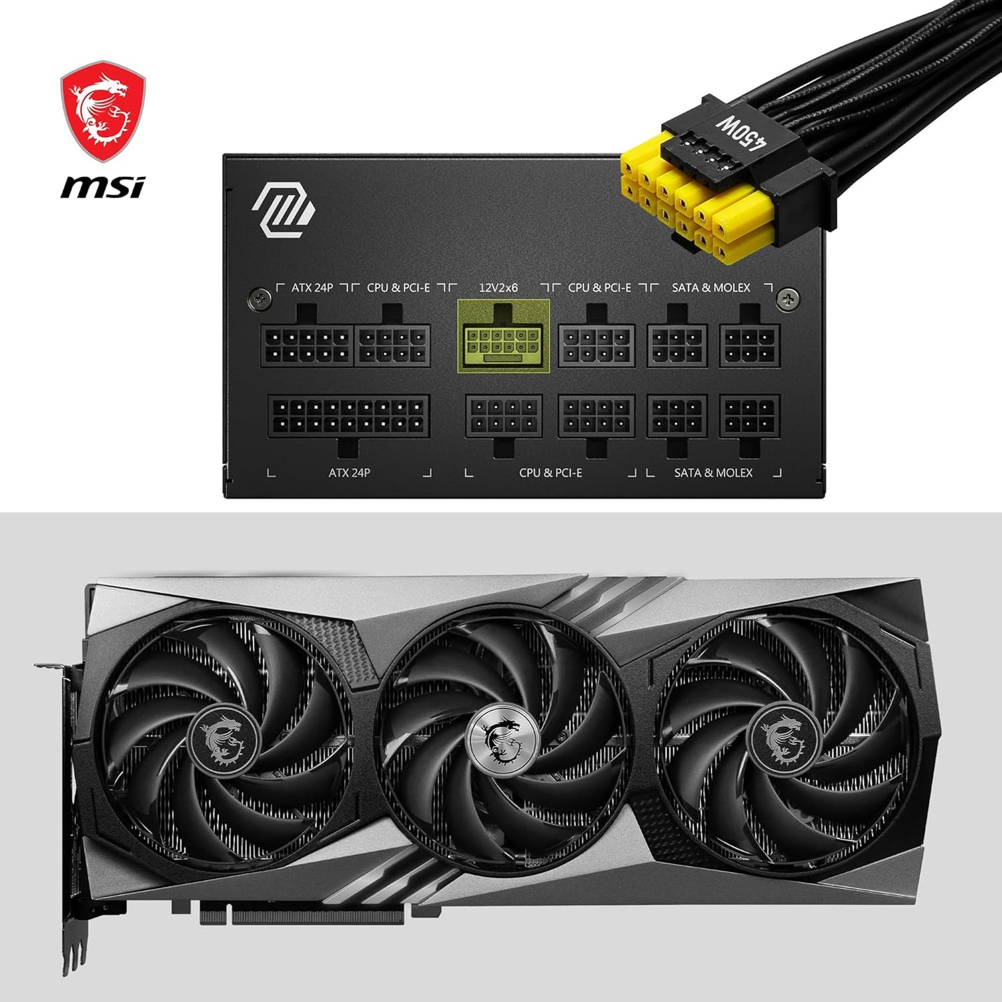 MSI MAG A750GL PCIE5 Alimentation Modulaire ATX 3.1, 80 plus Gold | 750W, Compatible Pcie 5.0, Ventilateur FDB 120Mm, Full-Bridge LLC, Câbles Plats Noirs, Garantie 7 Ans