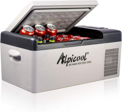C15 Électrique Réfrigérateur Portable Réfrigérateur De Voiture 12/24V Camping Congélateur Pour Maison,Voiture Ou Camion 20°C À -20°C/15 L