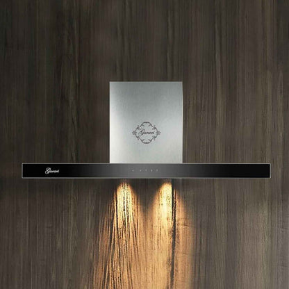 Hotte Murale GCH 462 Is 9 Prime, Hotte Aspirante En Acier Inoxydable 90 Cm/Panneau En Verre Noir/Aspiration 1000M³/H / 3 Niveaux/Hotte Aspirante/Hotte Aspirante D'Air Vicié/Hotte À Air Recyclé