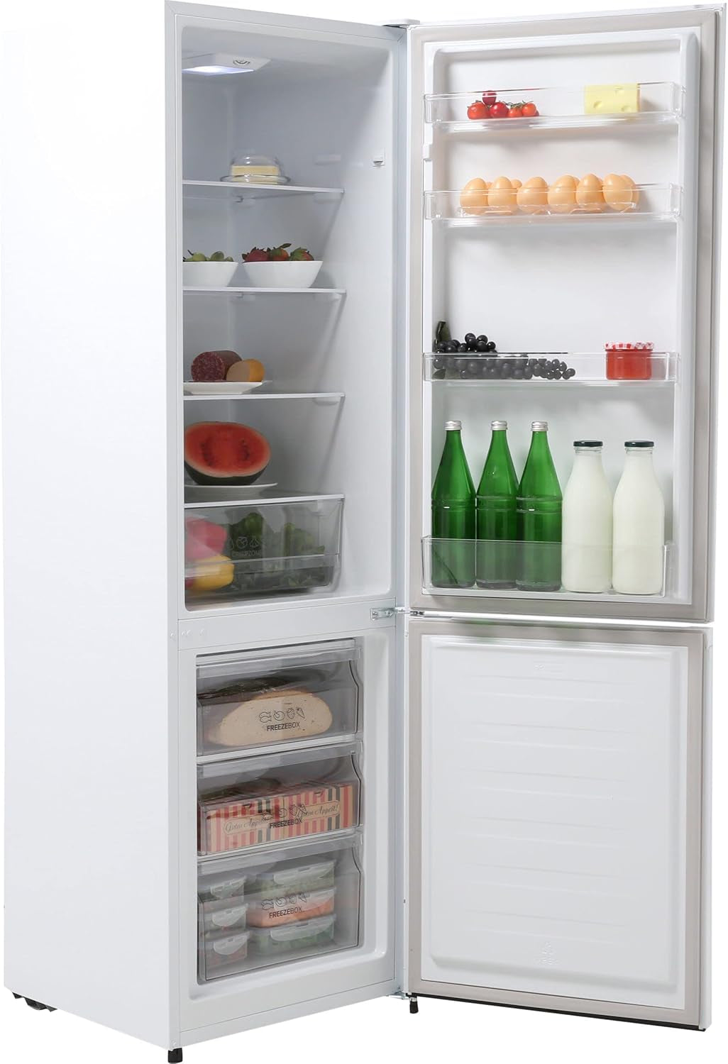 RK 4182 PW4 Réfrigérateur Congélateur - Capacité Totale De 269 L - Partie Réfrigérateur De 198 L - Partie Congélateur De 71 L - Éclairage LED - Compartiment À Légumes - Butée De Porte