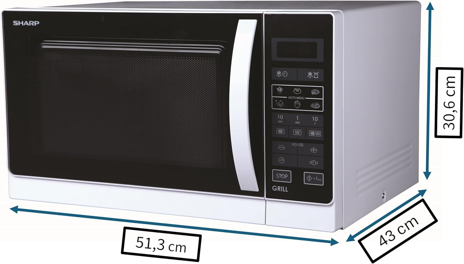 Home Appliances R742INW Micro-Onde Comptoir Micro-Onde Combiné 25 L 900 W Argent