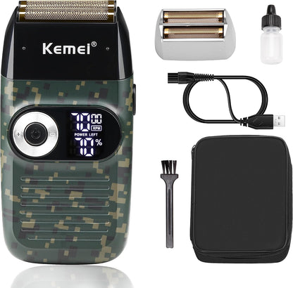 2027 Rasoir À Grille Pour Homme Sans Fil, Affichage LED, Tête Chauve | Rasoir Électrique Pour Tête Chauve Shaver Homme Sans Fil Avec Affichage LED Cadeau Pour La Fête Des Pèr