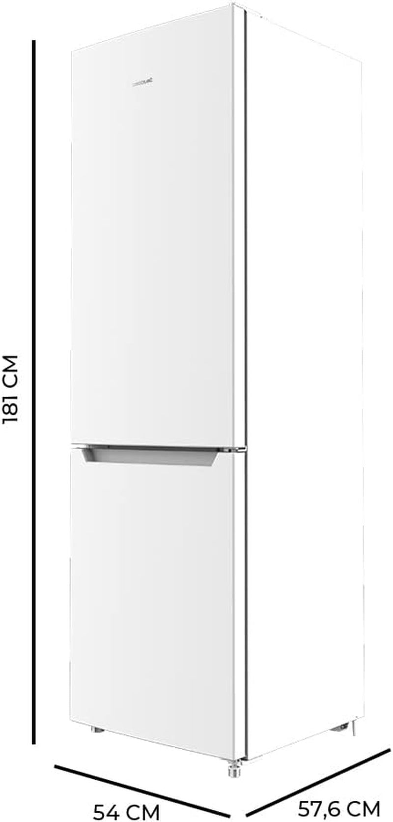 Frigorífico Combi 2 Puertas Bolero Coolmarket Combi 250 White D. 250 L, Altura 180 Cm Y 55 Cm De Ancho, Bajo Consumo, Sistema Multi Air Flow, Total No Frost Y 2 Cajones
