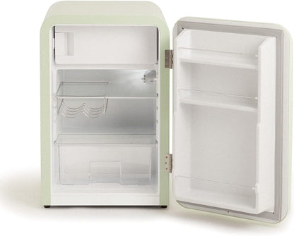 / RETRO FRIDGE 83.5 ROSE Gold/Réfrigérateur Vert Avec Poignée or Rose/Pratique Et Fonctionnel, Matériaux Résistants