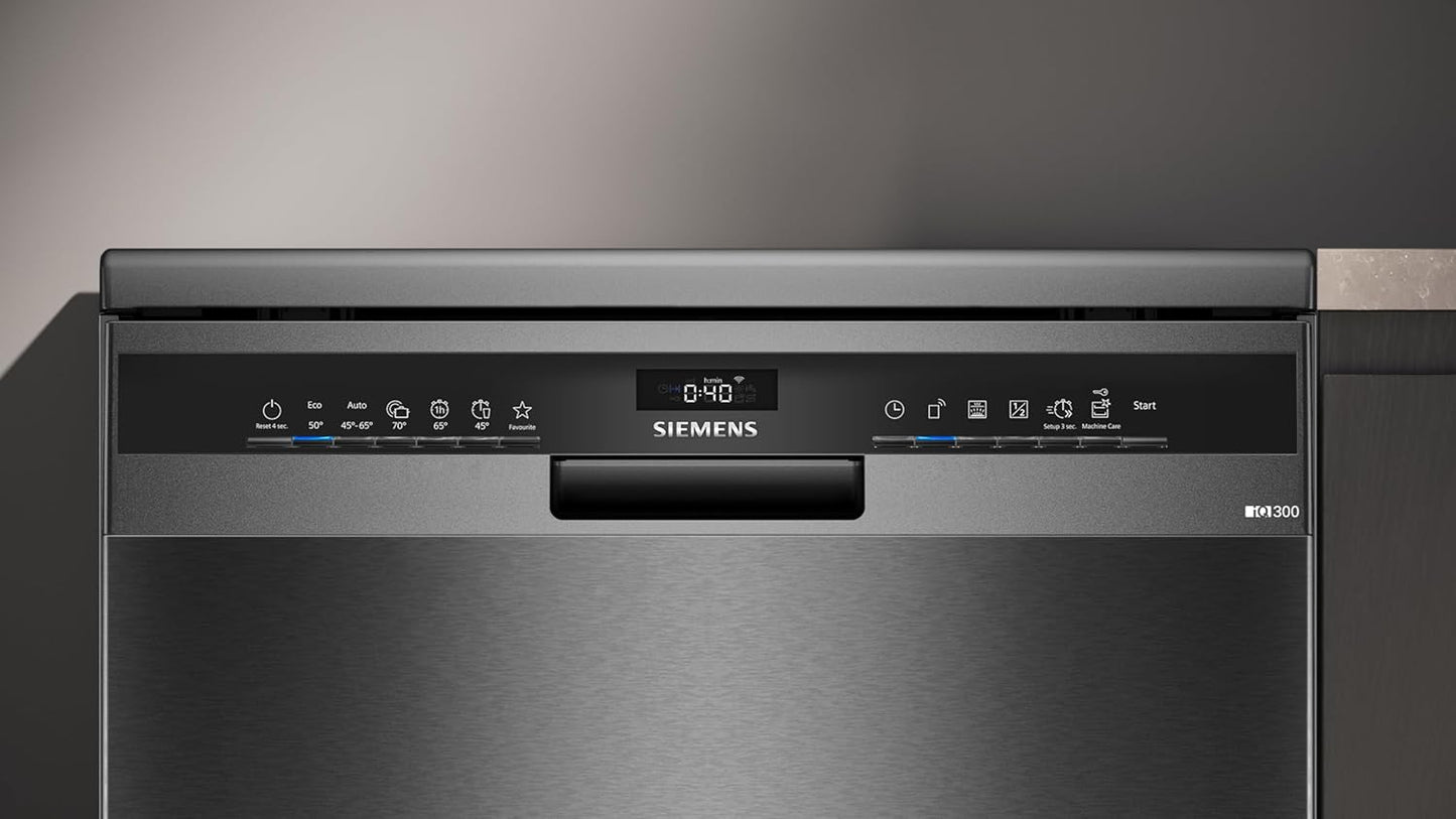 Lave Vaisselle 60 Cm SN23EC03ME, Iq300, Variospeed Plus, Black Steel