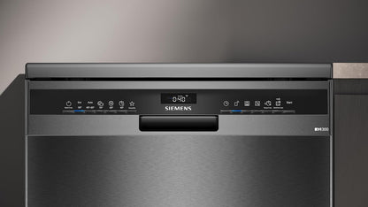 Lave Vaisselle 60 Cm SN23EC03ME, Iq300, Variospeed Plus, Black Steel