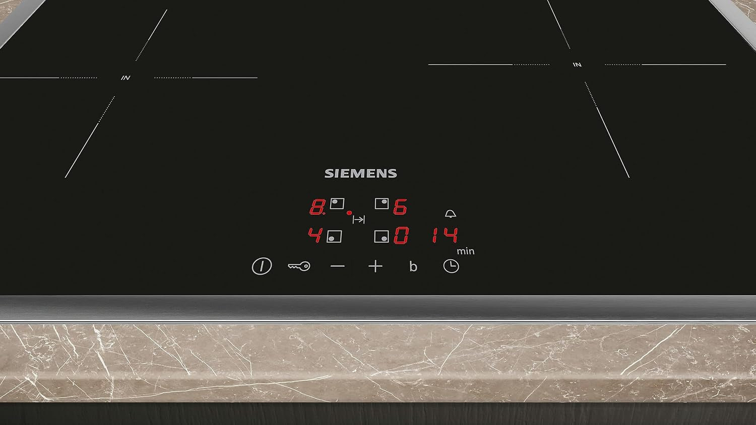 Siemens EH645BFB6E Stiftung Warentest Testsieger*, Iq300, Plaque De Cuisson À Induction, 60 Cm, Noir, Avec Cadre, Touchcontrol, Powerboost, Minuterie, Sécurité Enfant