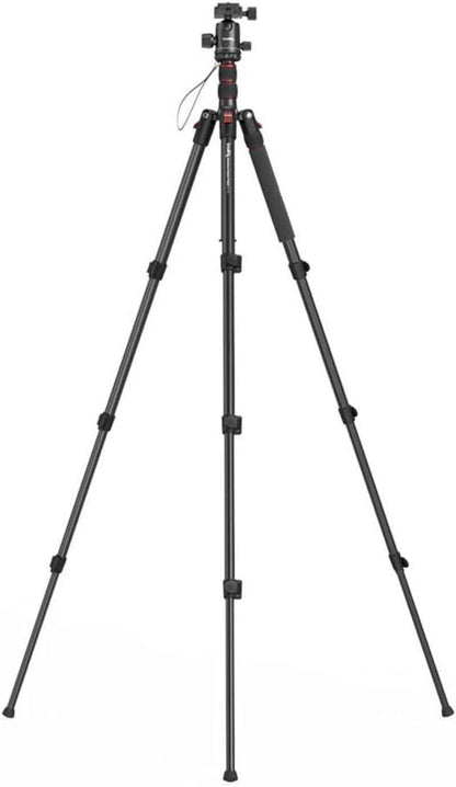 72" 182Cm Trepied Alu 15Kg Max Rotule 360° Plaque Rapide - 3935 | Trepied Appareil Photo,Aluminium Léger, Réglable 17" À 72", Rotule Panoramique 360°, Plaque Dégagement Rapide,Trépied Caméra