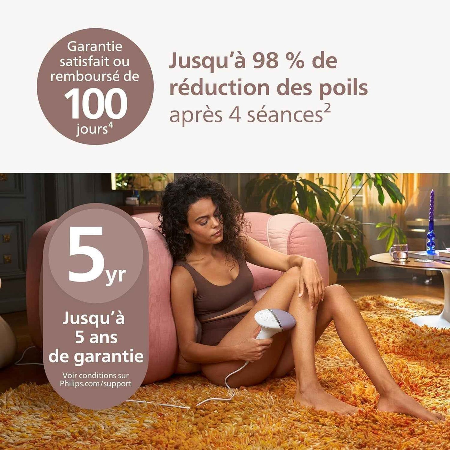 Lumea Epilateur À Lumiere Pulsee Serie 8000 - Epilateur Avec Technologie Senseiq, 2 Embouts Pour Le Corps Et Le Visage, Utilisation Filaire (Modèle BRI944/00)