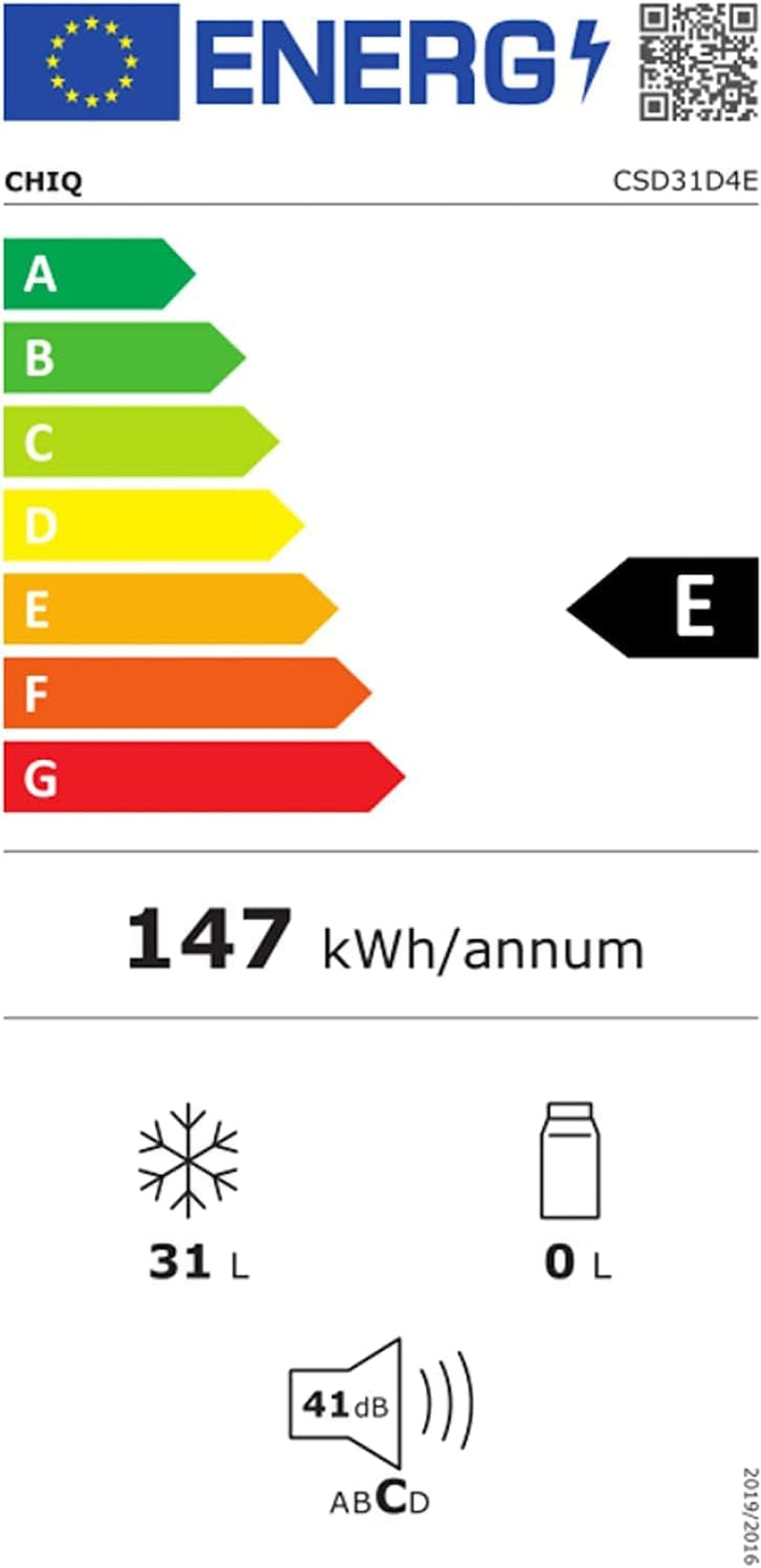 CSD31D4E, 2 En 1, Double Usage En Mode Mini Réfrigérateur Ou Congélateur 31L, Congélation 4 Étoiles, Silencieux, Porte Réversible, Thermostat Réglable