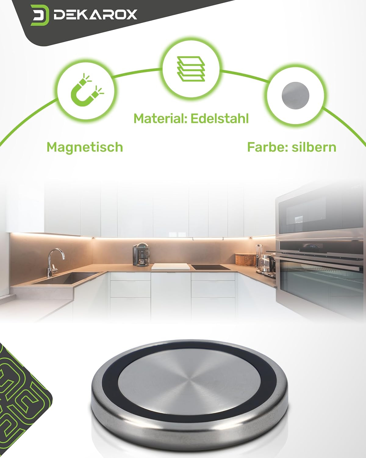 DEKAROX Bouton Rotatif Twistpad Magnétique 50 Mm De Diamètre Pour Neff 10004928 Pour Plaque De Cuisson À Induction, Four