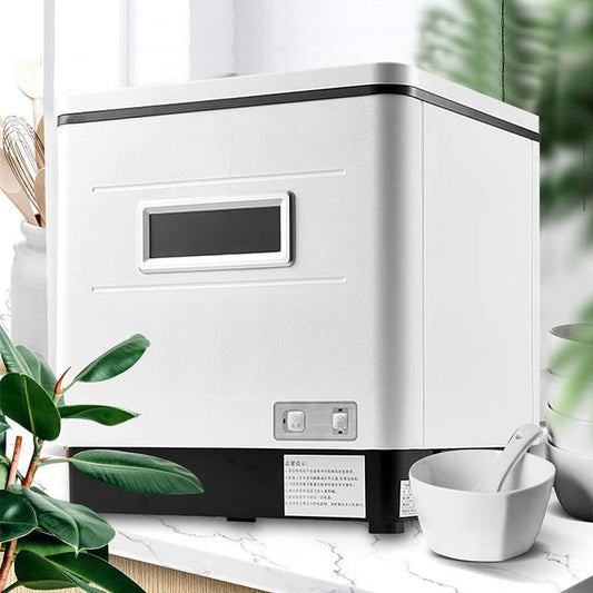 DSYOGX Évier De Table, 220 V, Petit Lave-Vaisselle, Réservoir D'Eau De 12 L, Avec Spray Rotatif Pour 6 Couverts, Démarrage En Une Touche, Blanc