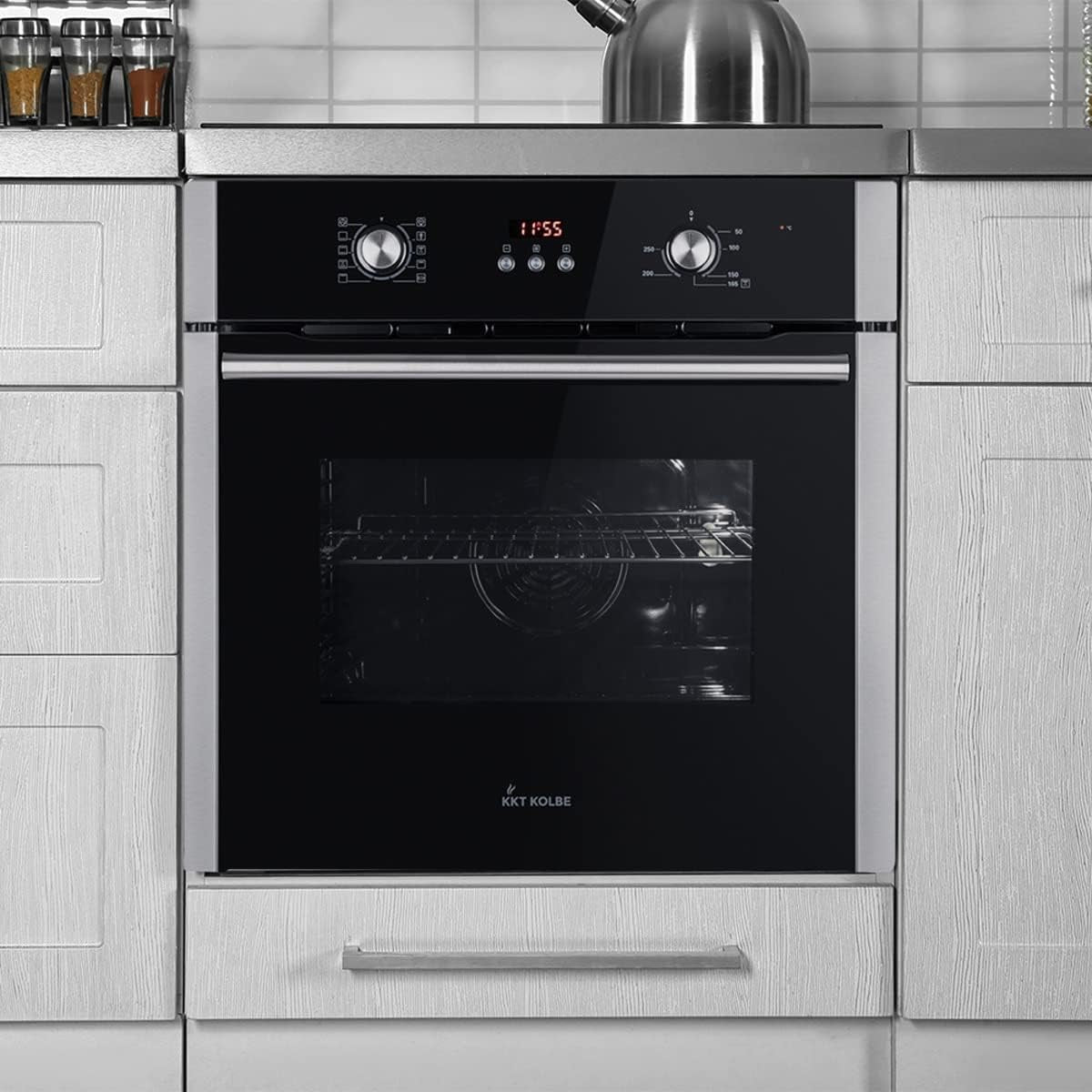 KKT Kolbe/Four Encastré 60Cm / 70L / 3Kw / Nettoyage À La Vapeur/Air Chaud/Double Vitrage D'Isolation Thermique / BO8805SS