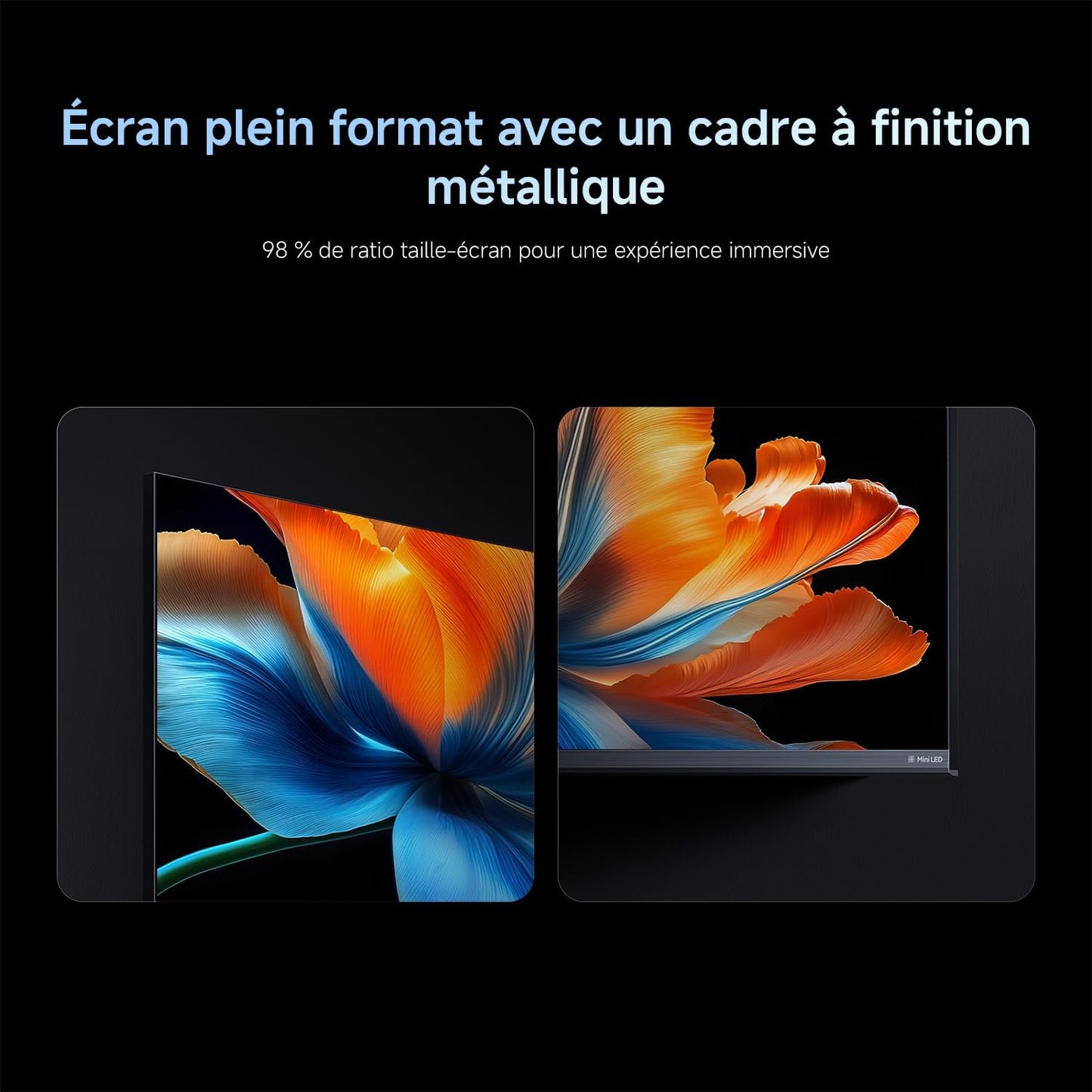 XIAOMI TV S Mini LED 65"(165 Cm), QLED Mini LED Télévision, 4K UHD, Smart TV Avec Google TV, HDR10+, Triple Tuner, DVB T2, 60Hz Avec 120Hz Game Boost Mode, MEMC, Dolby Audio, Airplay 2