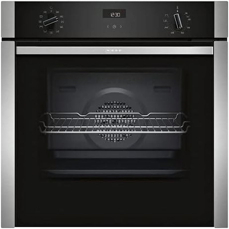 Four Encastrable Ecoclean Neff B3ACI5AN0 - Four Multifonction Chaleur Tournante Ou Pulsée / 71 Litres / Classe a / Inox / Porte Tempérée (3 Vitres)