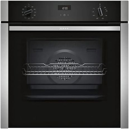 Four Encastrable Ecoclean Neff B3ACI5AN0 - Four Multifonction Chaleur Tournante Ou Pulsée / 71 Litres / Classe a / Inox / Porte Tempérée (3 Vitres)