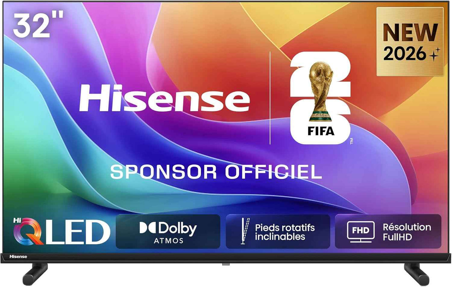 Hisense 32A5S - TV 2026 LED 32" (80 Cm) HD, Smart TV VIDAA U7.6, Port USB-C (Mobile to TV), Dolby Audio & DTS HD, Bluetooth, Wifi, Noir