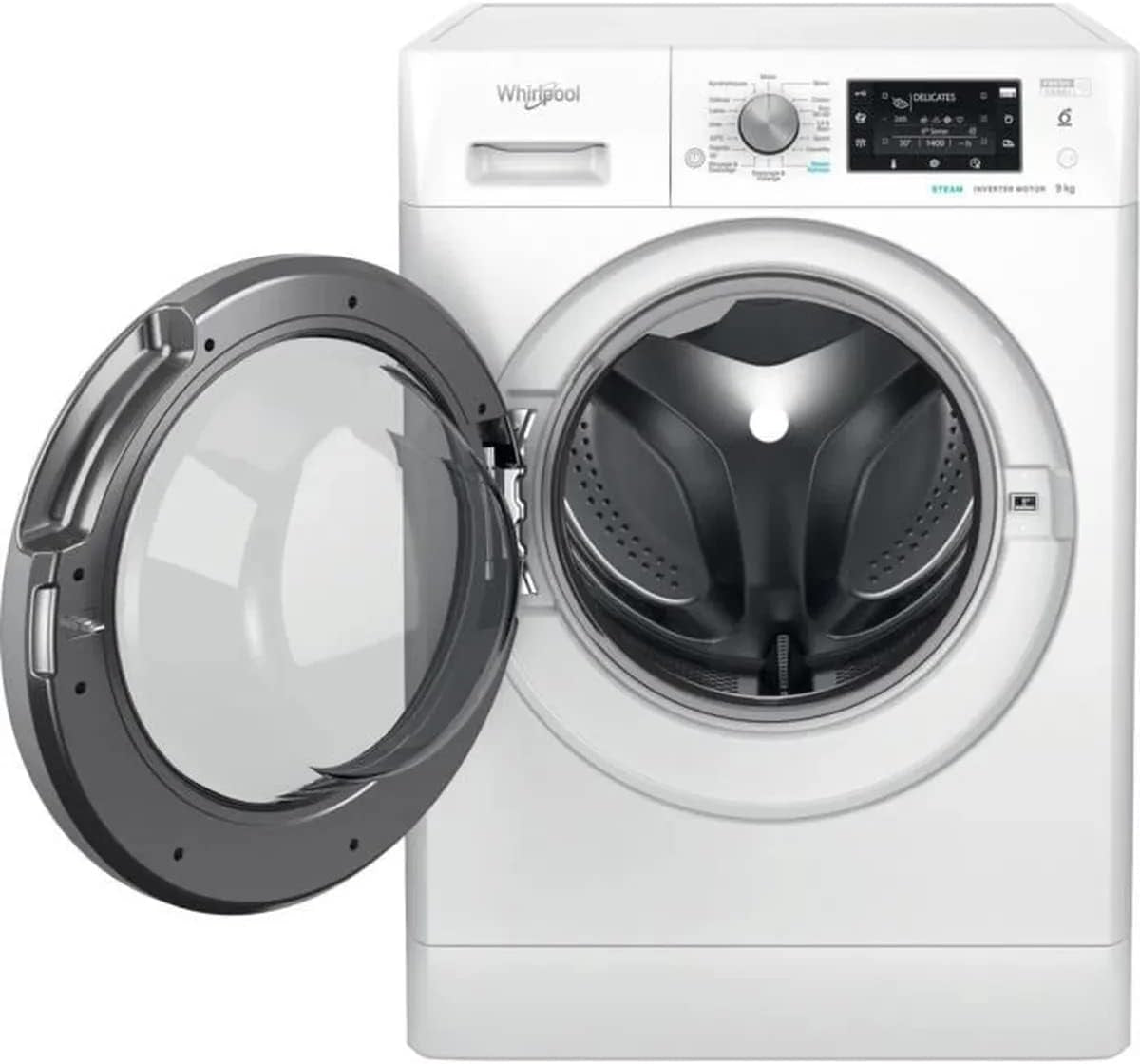 Whirlpool Charge Frontale Lave-Linge Hublot 9Kg 1400 Tours/Min FFBS9469WVFR, Blanc