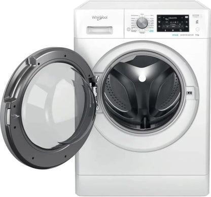 Whirlpool Charge Frontale Lave-Linge Hublot 9Kg 1400 Tours/Min FFBS9469WVFR, Blanc
