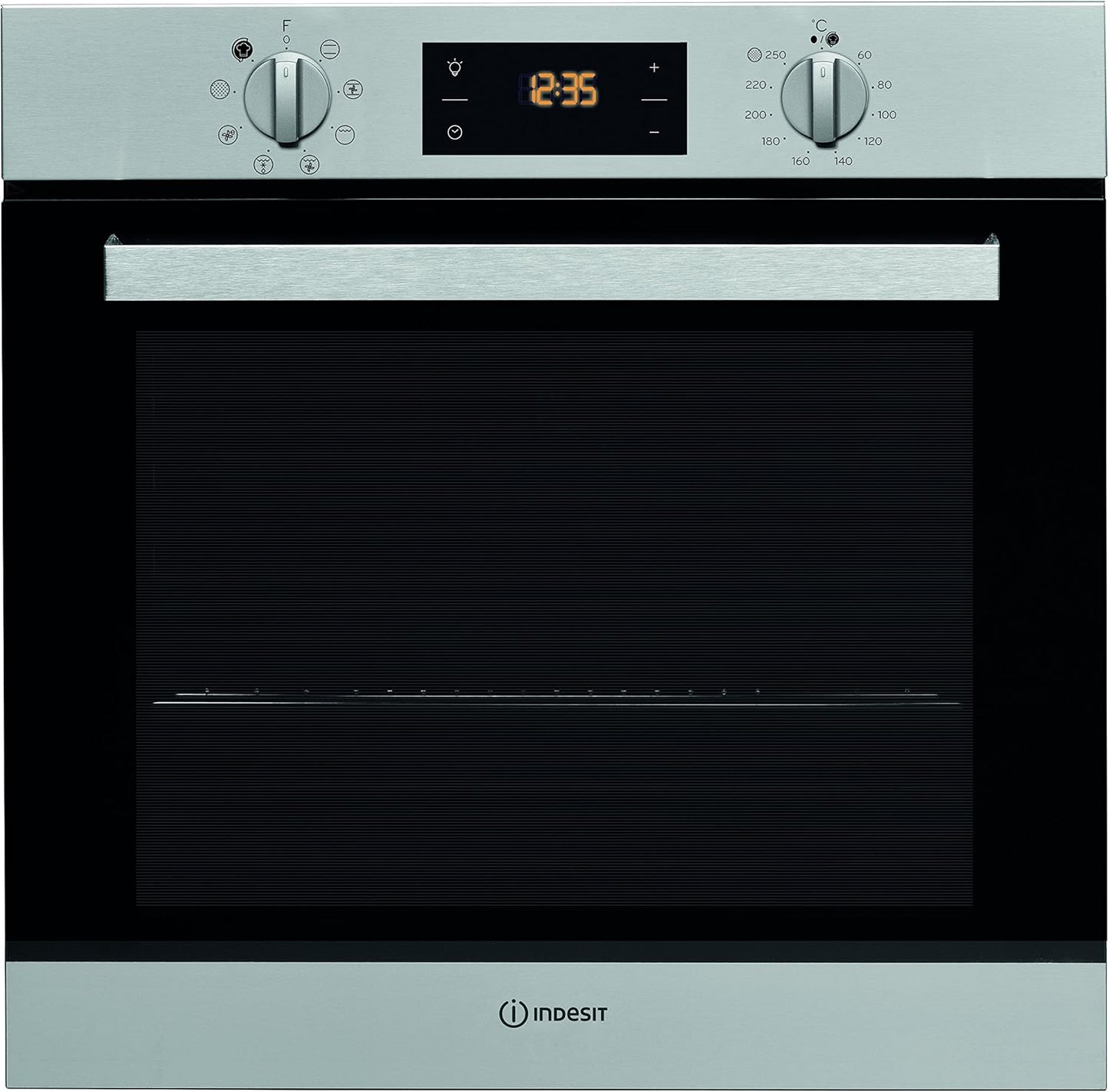 INDESIT Four Encastrable Pyrolyse IFW6540PIX, 66 Litres, 7 Modes De Cuisson