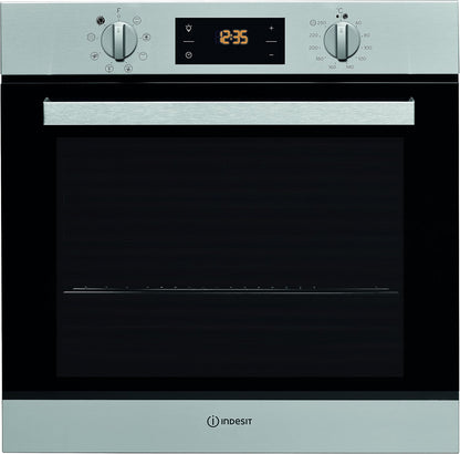 INDESIT Four Encastrable Pyrolyse IFW6540PIX, 66 Litres, 7 Modes De Cuisson