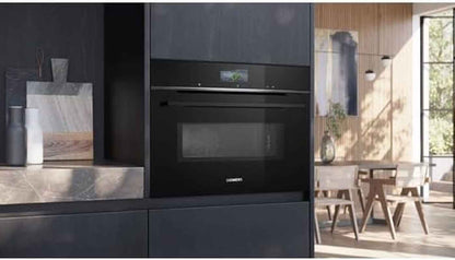SIEMENS Four Encastrable Pyrolyse CM776G1B1, IQ700, Combiné Compact