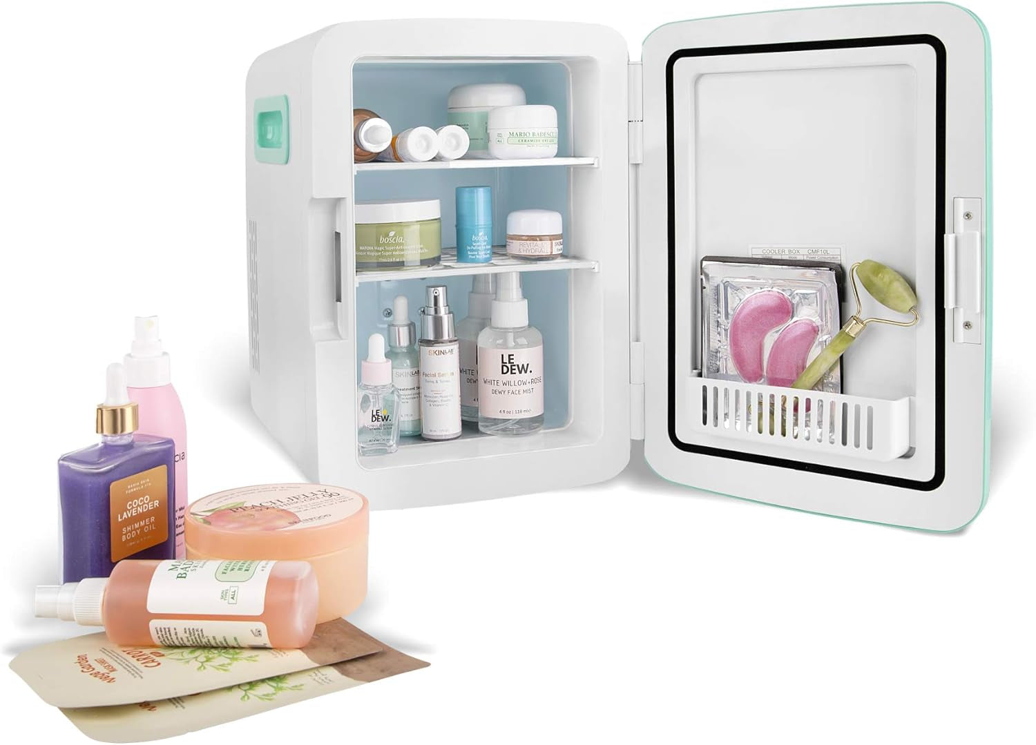 Cooluli Mini Réfrigérateur 10 L Pour Chambre À Coucher, Voiture, Bureau Et Dortoir Universitaire – Glacière Et Réchauffeur Portable 12 V Pour Nourriture, Boissons, Soins De La Peau, Beauté, Maquillage