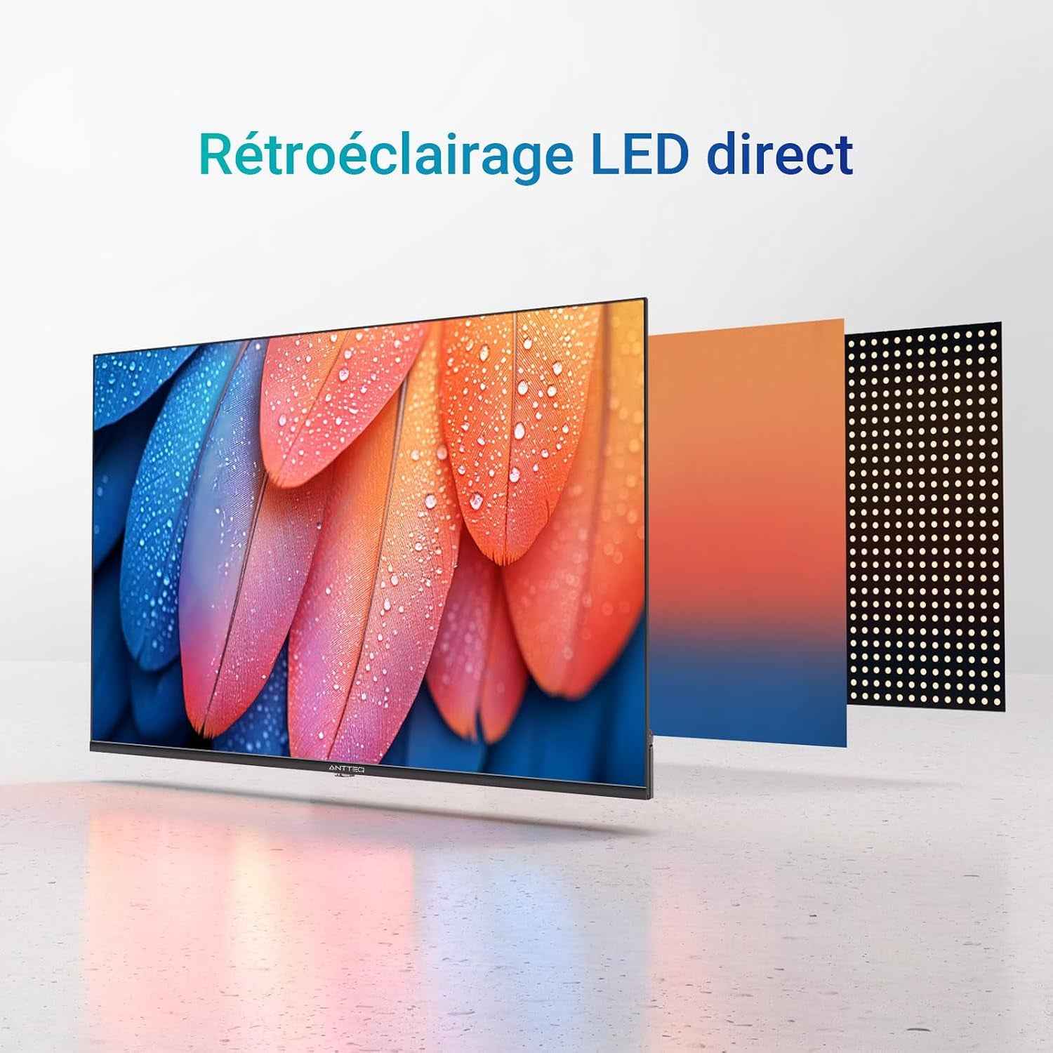 E32-AH1Q1L TV 32 Pouces Télévision 80Cm LED HD Ready, Sans Lunette, Avec Triple Tuner (DVB-T/T2-C-S/S2), HDMI, Usb-Media Player, Dolby Audio, Essential Series