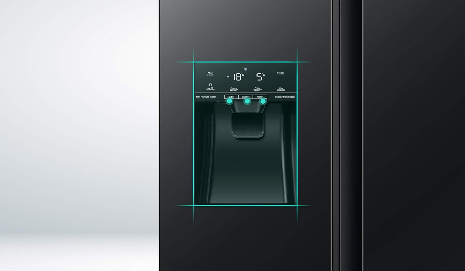 Hisense RS694N4TFE Frigo Américain Autoportante 562 L E Noir