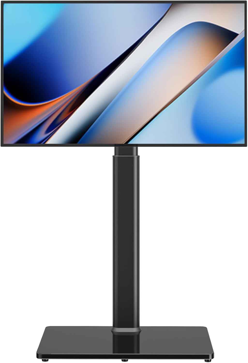 Support TV Au Sol Pour Téléviseurs 32-65 Pouces Jusqu'À 35 Kg Avec Inclinaison, Support TV Sur Pied Avec Pivotement À 70 Degrés, Max VESA 400X400Mm