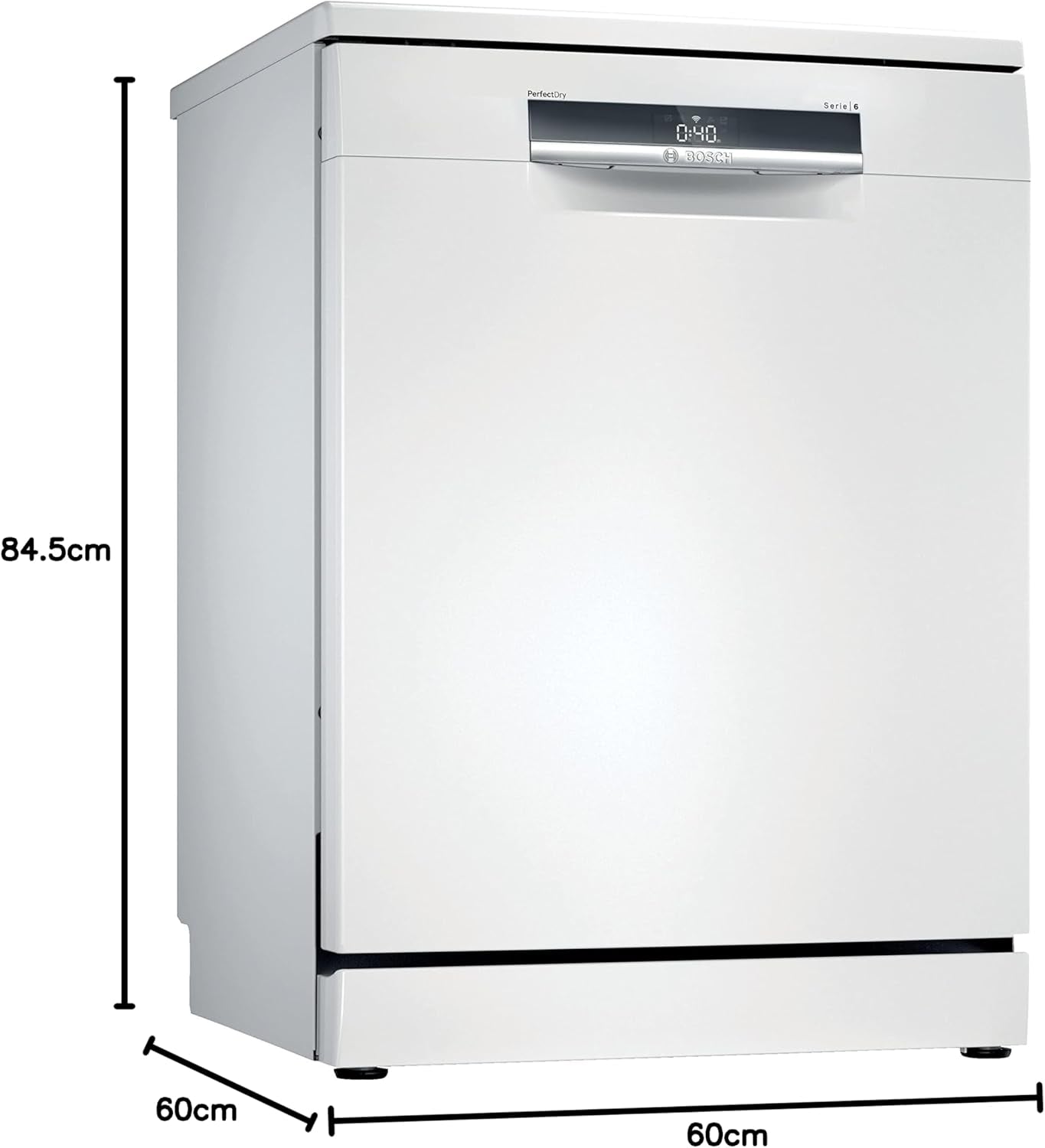SMS6ZCW08E - Série 6 - Lave-Vaisselle Pose-Libre - Home Connect - 14 Couverts - Silence plus 40 Db - Blanc