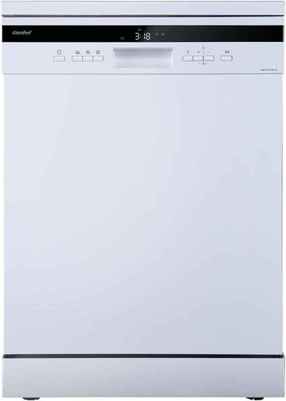 ' FD1435E-W Lave-Vaisselle Pose Libre 14 Couverts, 60 Cm, 44 Db | 8 Programmes, Ouverture Automatique, Départ Différé, Demi-Charge, Paniers Flexibles, Séchage Intensif, Blanc