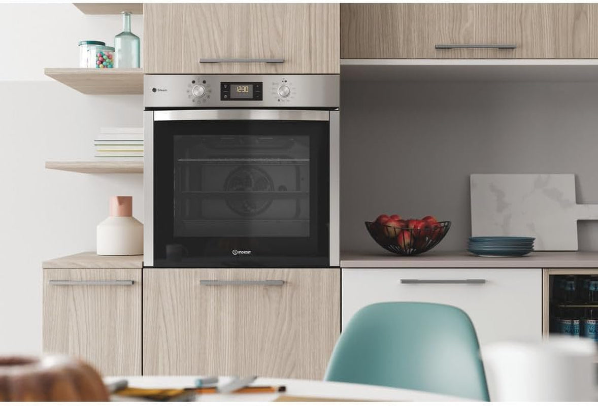 Four Électrique Encastré Indesit: Couleur Inox, Autonettoyant - IFWS 5844 JH IX