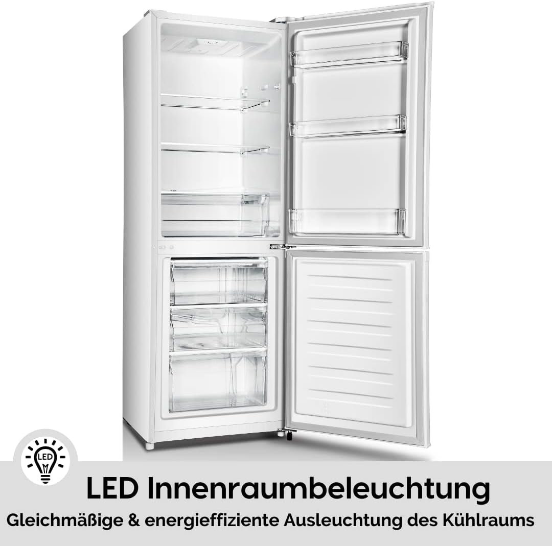 PKM Kühlschrank Kühl Gefrierkombination Weiß Hxb: 162X56Cm A+++