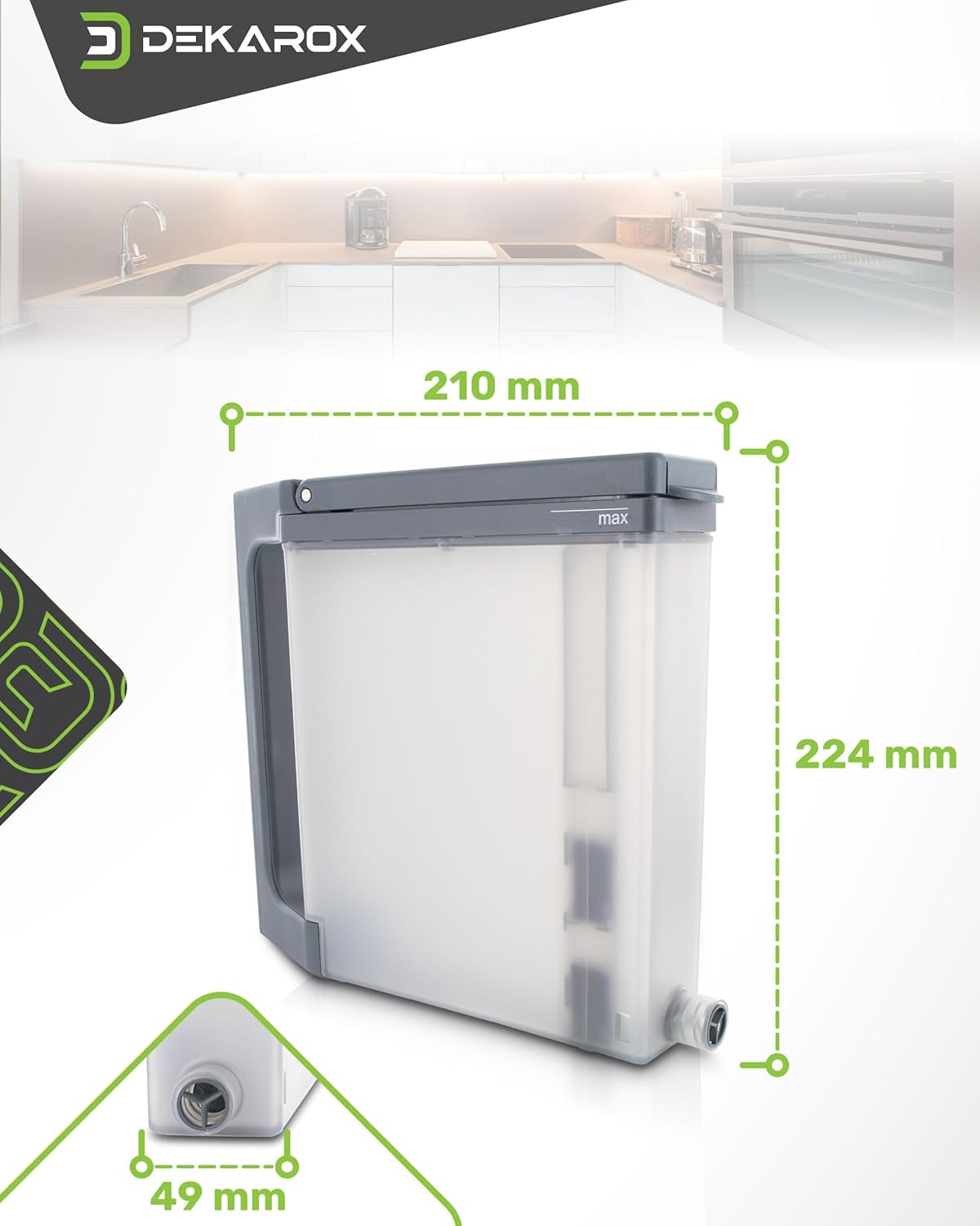 DEKAROX Réservoir D'Eau Pour Four À Vapeur Bosch Siemens Neff 00791032 791032