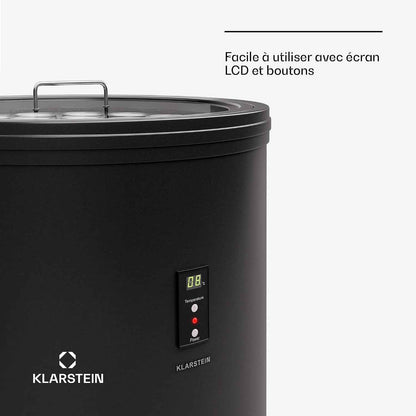 Klarstein Beersafe L Réfrigérateur Avec Écran LED, Réfrigérateur De Chambre Inox, Réfrigérateur À Boissons Intérieur/Extérieur, Cave À Vin Pour Boissons, Réfrigérateur 50 L Avec Vue 360°, 0-16°C