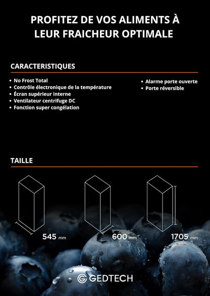 Congélateur Armoire 224L GCO224NFWH - No Frost - Blanc