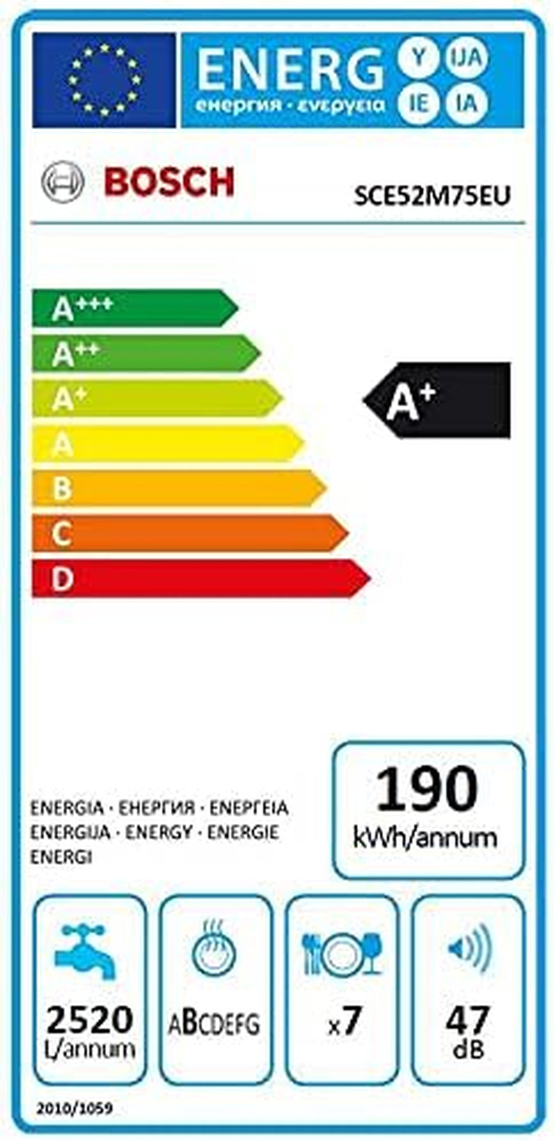 Mini Lave Vaisselle Encastrable SCE52M75EU Série 6 Compact Intégrable 60 Cm